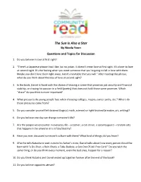 The Sun Is Also a Star by Nicola Yoon Questions and Topics for Discussion 1