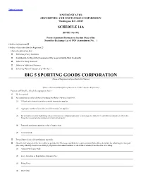 BIG 5 SPORTING GOODS CORPORATION (Name of Registrant As Specified in Its Charter)