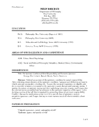 Philip Robichad CV