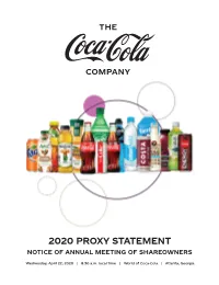 2020 Proxy Statement Notice of Annual Meeting of Shareowners