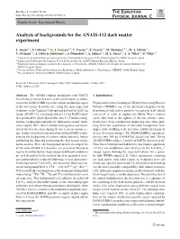 Analysis of Backgrounds for the ANAIS-112 Dark Matter Experiment