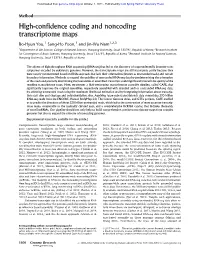 High-Confidence Coding and Noncoding Transcriptome Maps