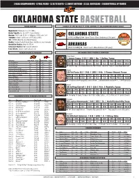 Oklahoma State Basketball Game Center Game 21 ►Jan