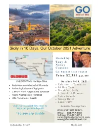 Sicily in 10 Days, Our October 2021 Adventure