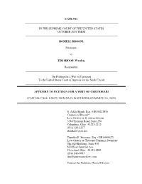 Appendix to Petition for a Writ of Certiorari