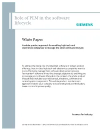 Role of PLM in the Software Lifecycle 2