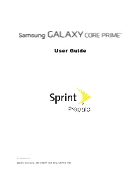 Samsung Galaxy Core Prime User Guide