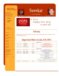 Sweekar SPECIAL POINTS of (CSCS NEWSLETTER)