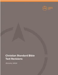 Christian Standard Bible Text Revisions