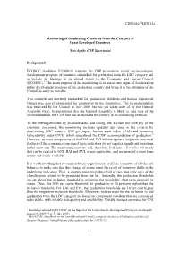 Monitoring of Graduating Countries from the LDC Category: Samoa