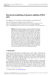 Numerical Modelling of Dynamic Stability of RCC Dam