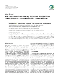 Pott's Disease with Incidentally Discovered Multiple Brain
