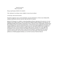 Signal Processing Manuscript Draft Manuscript Number