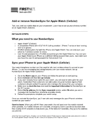 Add Or Remove Numbersync for Apple Watch (Cellular)