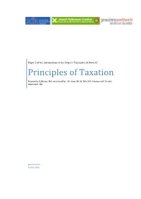 Principles of Taxation