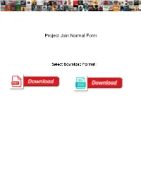 Project Join Normal Form