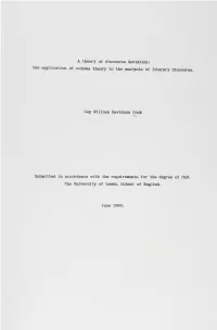 The Application of Schema Theory to the Analysis of Literary Discourse. Guy