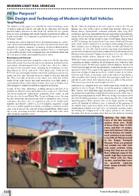 The Design and Technology of Modern Light Rail Vehicles