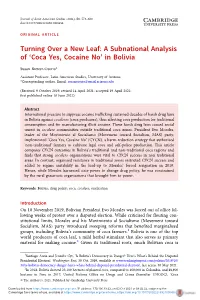 Turning Over a New Leaf: a Subnational Analysis of 'Coca Yes