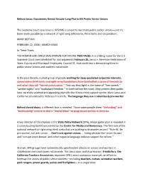 Behind Janus: Documents Reveal Decade-Long Plot to Kill Public-Sector Unions
