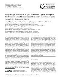 Early In-Flight Detection of SO2 Via Differential Optical