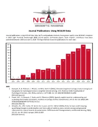 Journal Publications Using NCALM Data