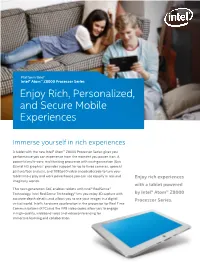 Rich Mobile Experience with Intel® Atom™ X5 and X7 Processors