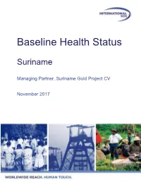 Sabajo Baseline – Health Status