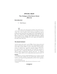 SPECIAL ISSUE the Collapse of the Soviet Union