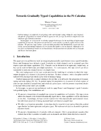 Towards Gradually Typed Capabilities in the Pi-Calculus