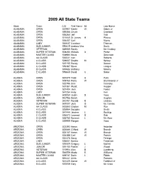 2009 All State Teams
