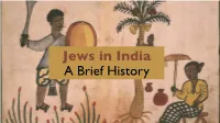 Jews in India a Brief History Overview