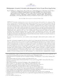Multipurpose Acoustic Networks in the Integrated Arctic Ocean Observing System