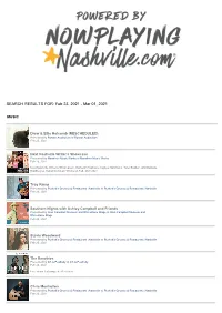 Print Event Search Results