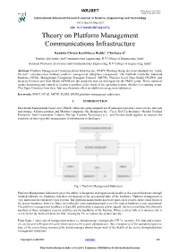 Theory on Platform Management Communications Infrastructure