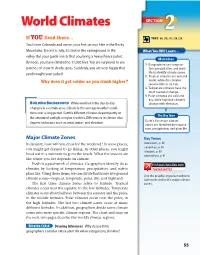World Climates SECTION 2 If YOU Lived There
