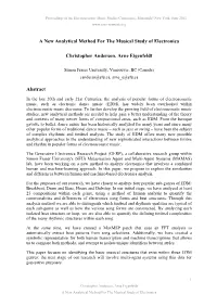 A New Analytical Method for the Musical Study of Electronica-1
