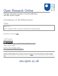 Conciliators of the Reformation Thesis