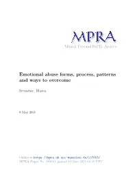 Emotional Abuse Forms, Process, Patterns and Ways to Overcome