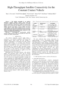 Eumc: High-Throughput Satellite Connectivity for the Constant Contact Vehicle