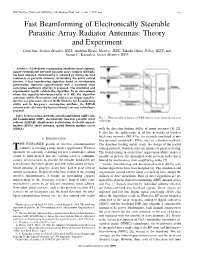 Fast Beamforming of Electronically Steerable Parasitic Array Radiator