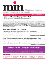 Is Magazine Binging A