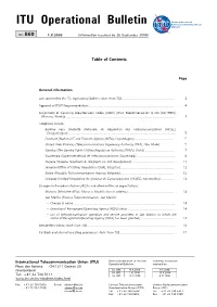 ITU Operational Bulletin No. 869 – 3