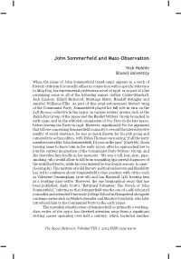 John Sommerfield and Mass-Observation