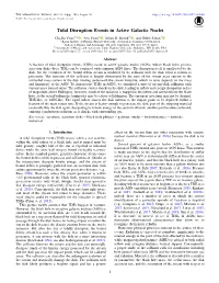 Tidal Disruption Events in Active Galactic Nuclei