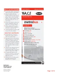 16A,C,E Saturday, Sunday) for When You Will Travel