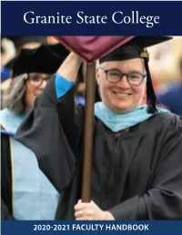 2020-2021 Granite State College Faculty Handbook