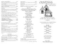 Cristino Regular Menu