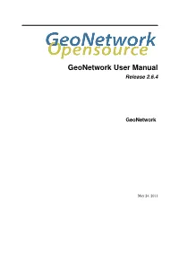Geonetwork User Manual Release 2.6.4