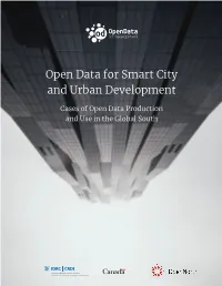 Open Data for Smart City and Urban Development